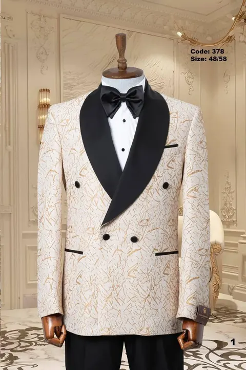 Gold Patterned Shawl Lapel Men's Tuxedo, wholesale tuxedo by Mark Morente