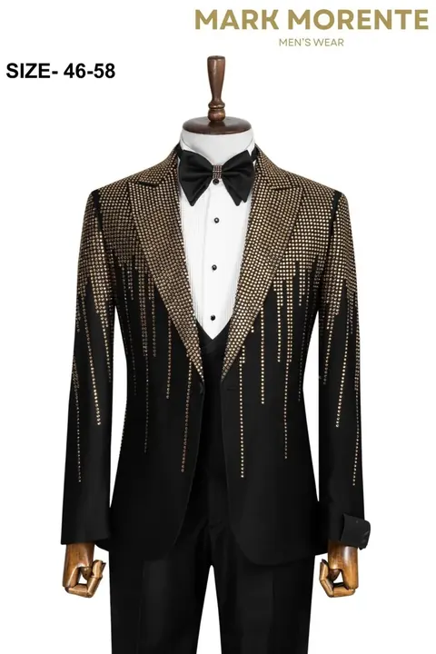 Black Shawl Lapel Men's Tuxedo manufactured by Mark Morente